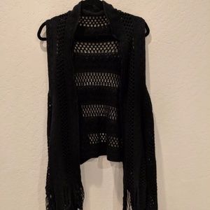 Sleeveless Long Shrug Cardigan